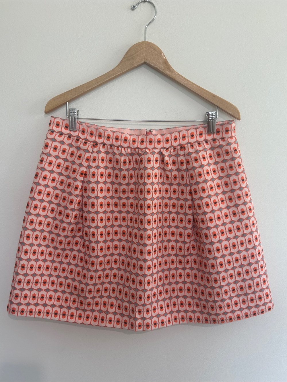 J.‎ Crew Geometric Print Pleated Mini Skirt Size 12 EUC